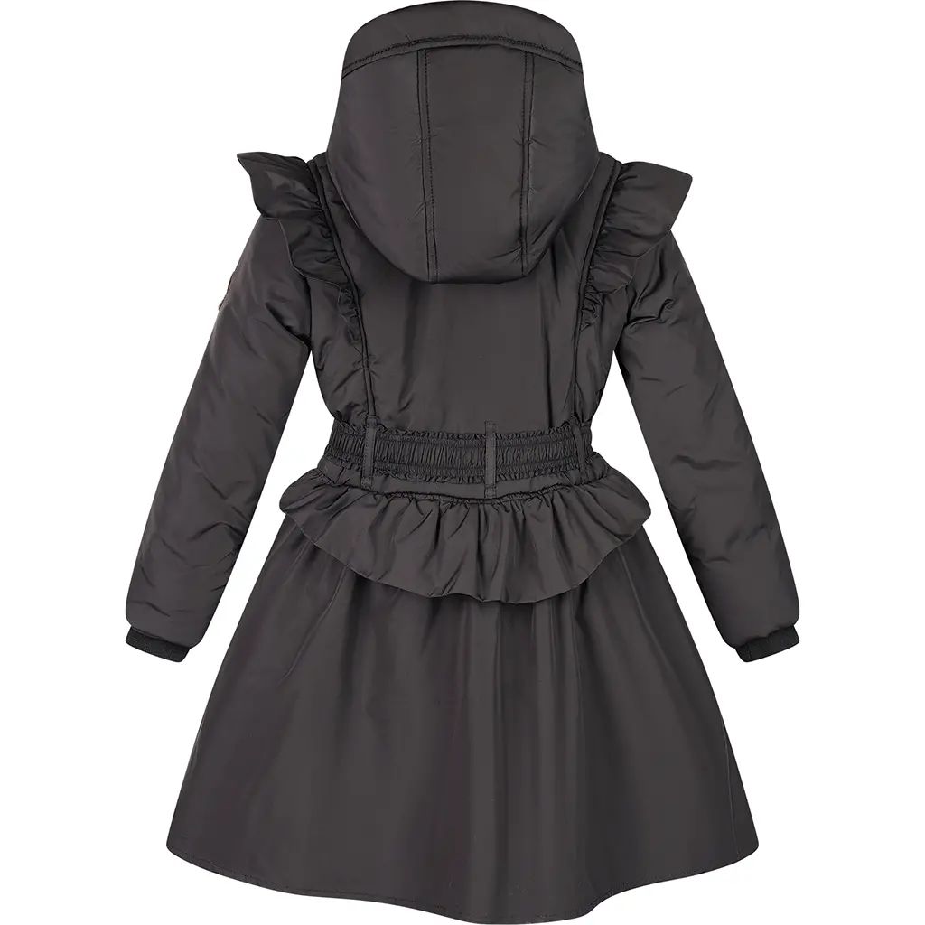 Winterjas Beth met riempje (black is black)