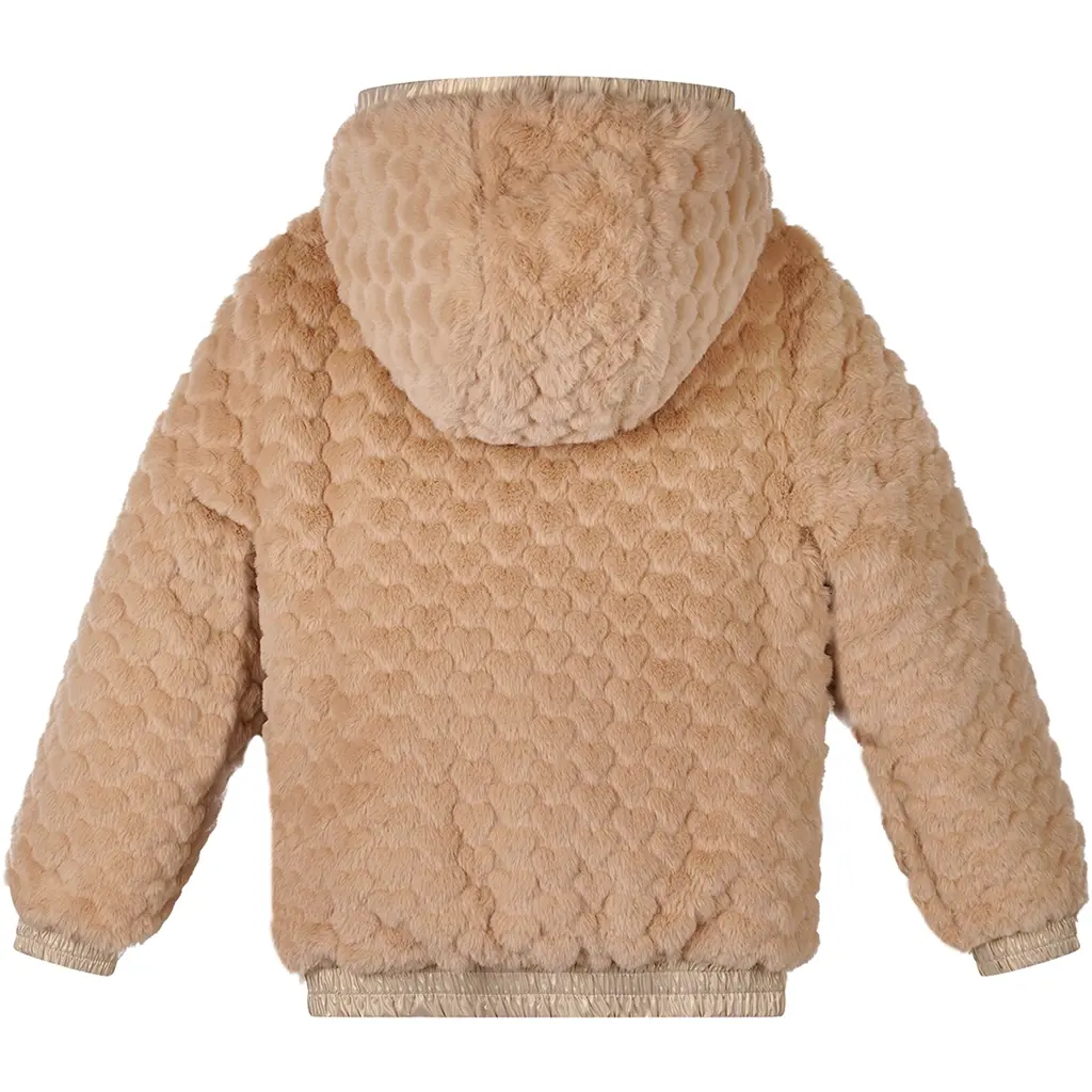 Winterjas Bente REVERSIBLE shiny bomber (hearts of gold)