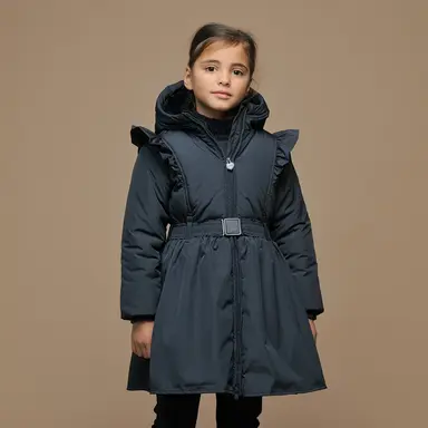 Winterjas Beth met riempje (in the navy)