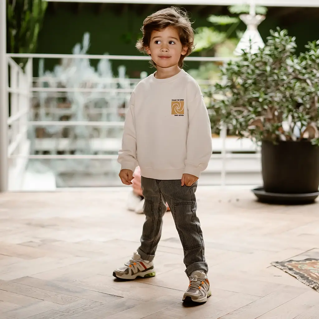 Trui backprint oversized (sandshell)