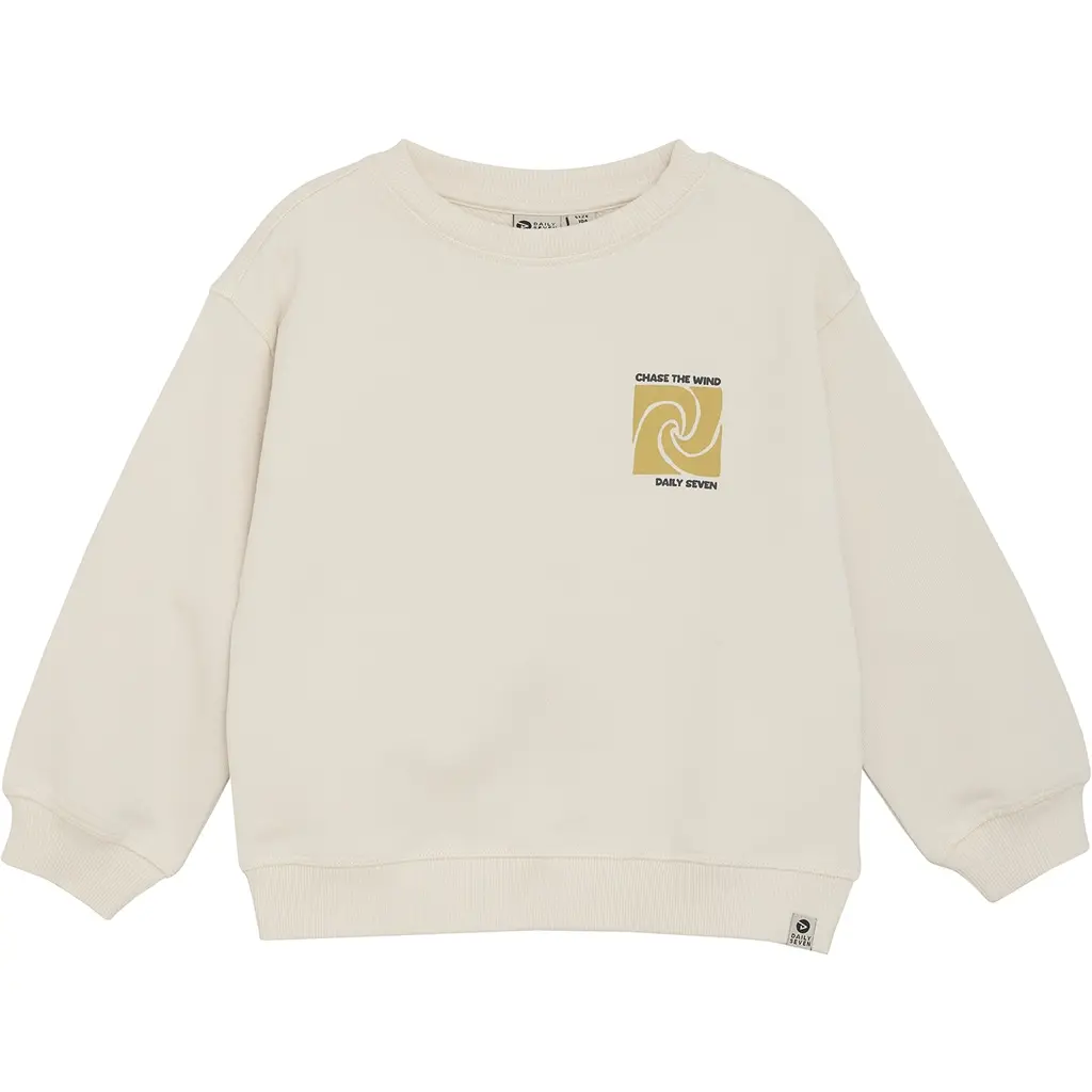 Trui backprint oversized (sandshell)