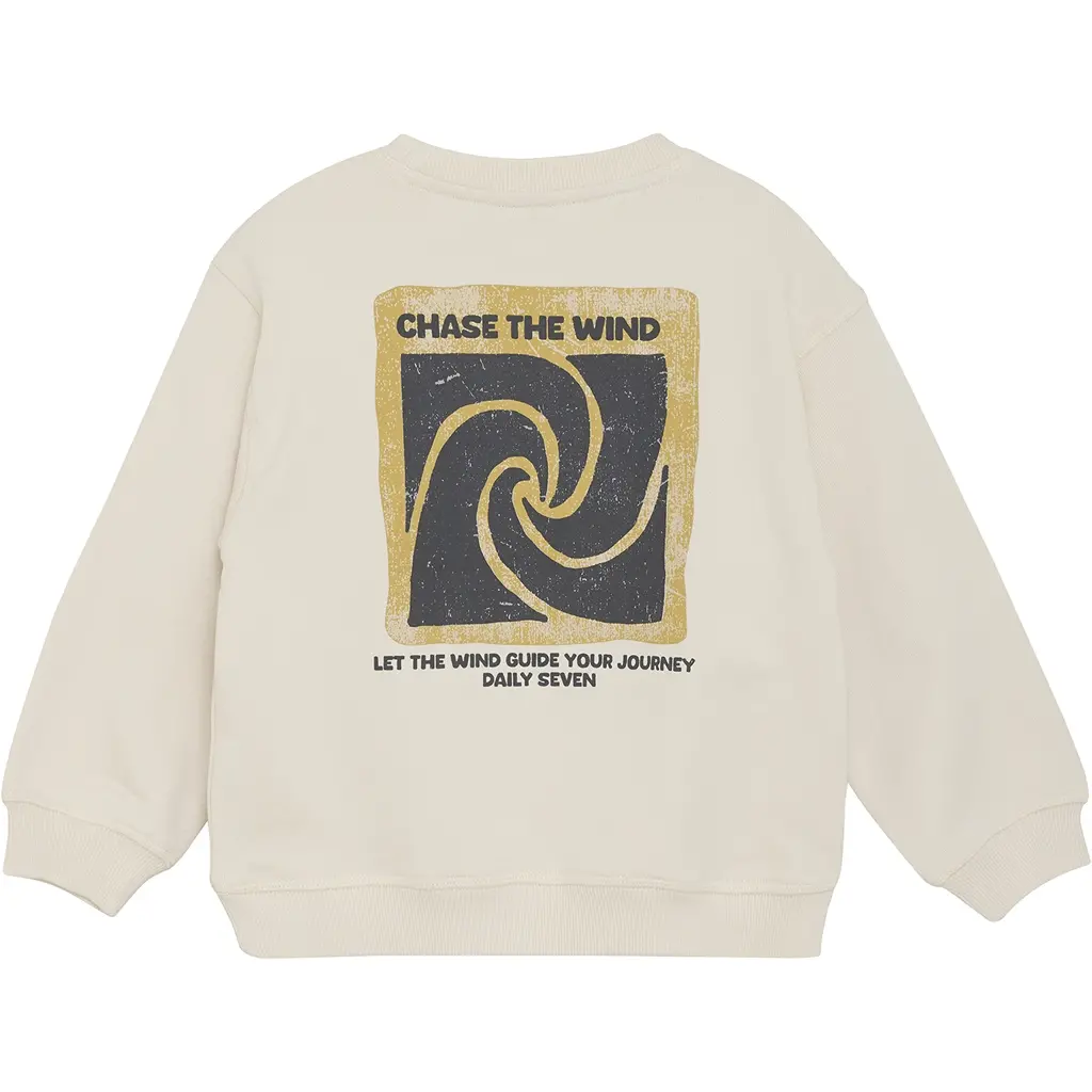 Trui backprint oversized (sandshell)