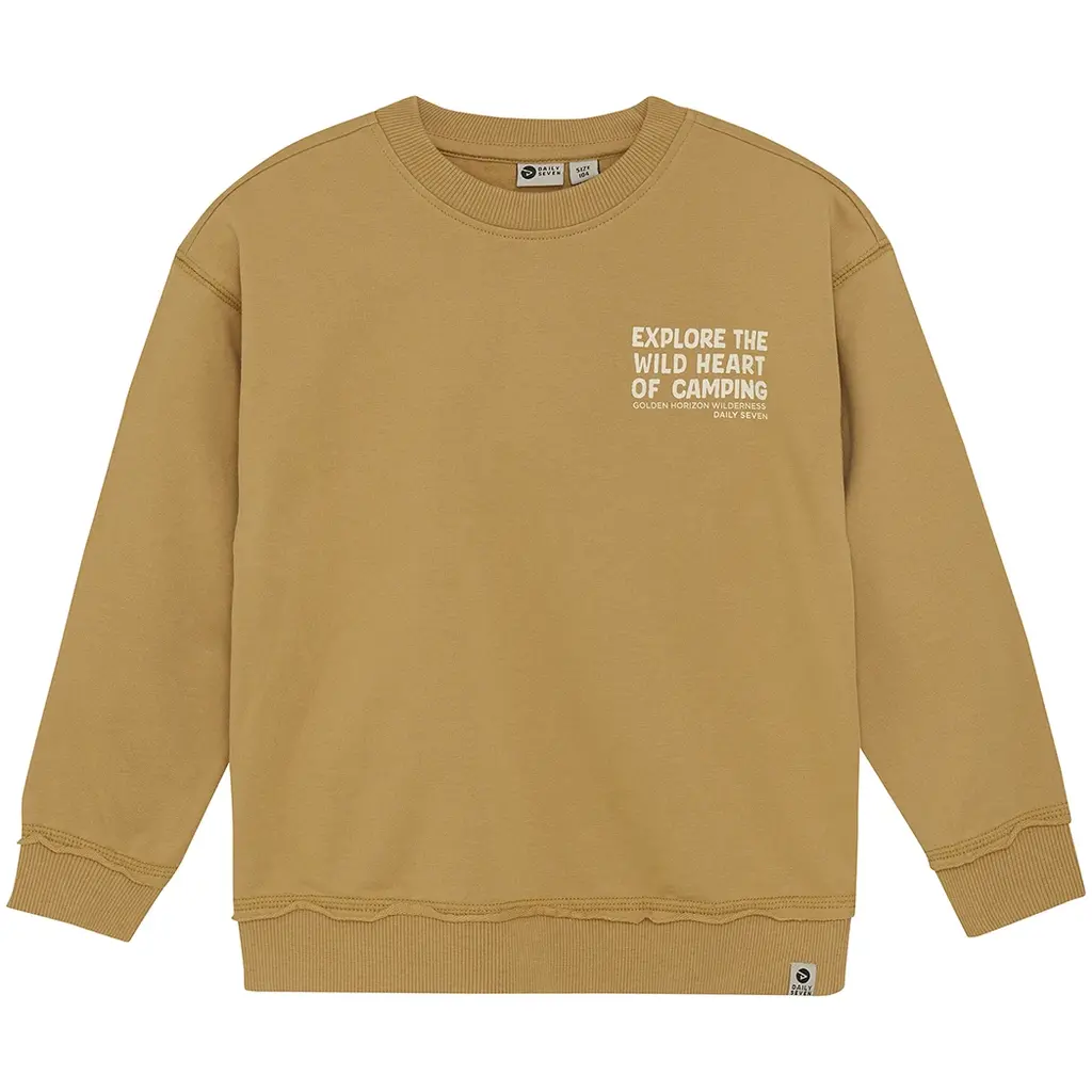 Trui backprint oversized (light chestnut)