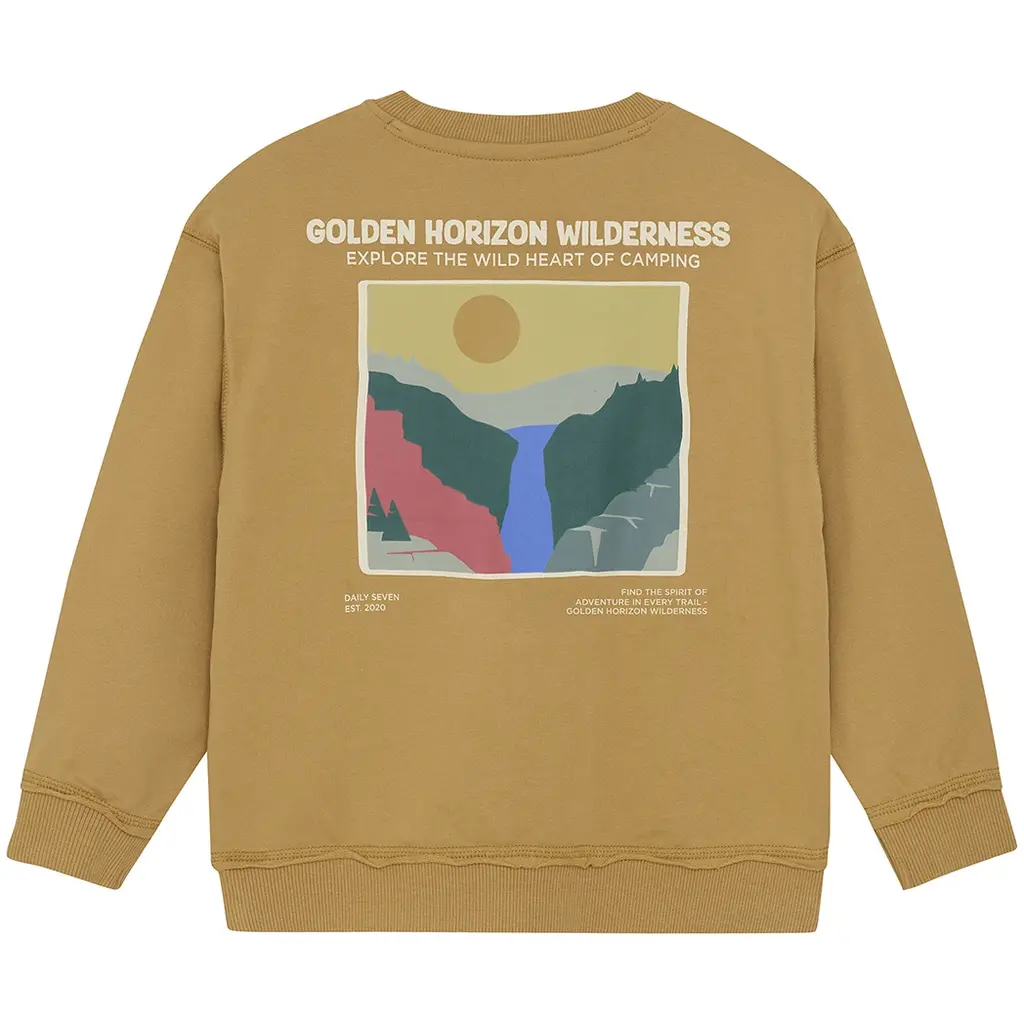 Trui backprint oversized (light chestnut)