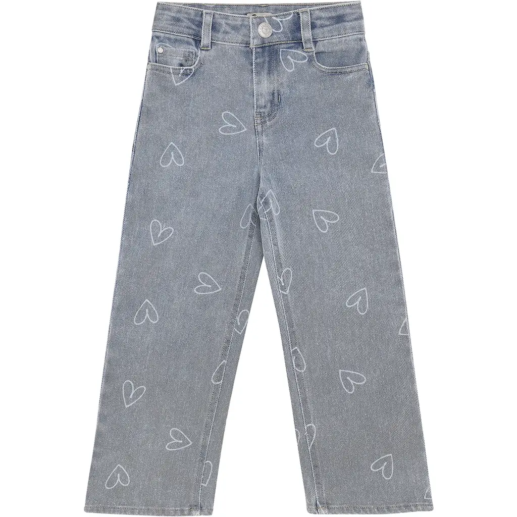 Spijkerbroek wide fit heart  (denim)