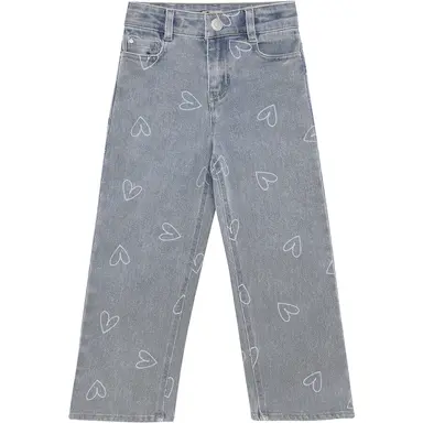 Spijkerbroek wide fit heart  (denim)