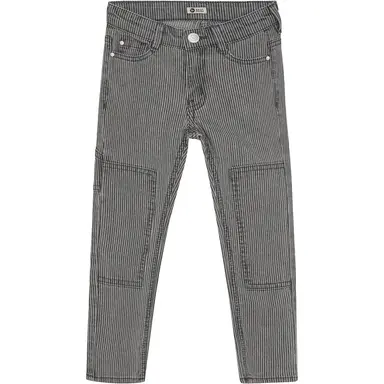 Broek stripes straight fit (phantom)