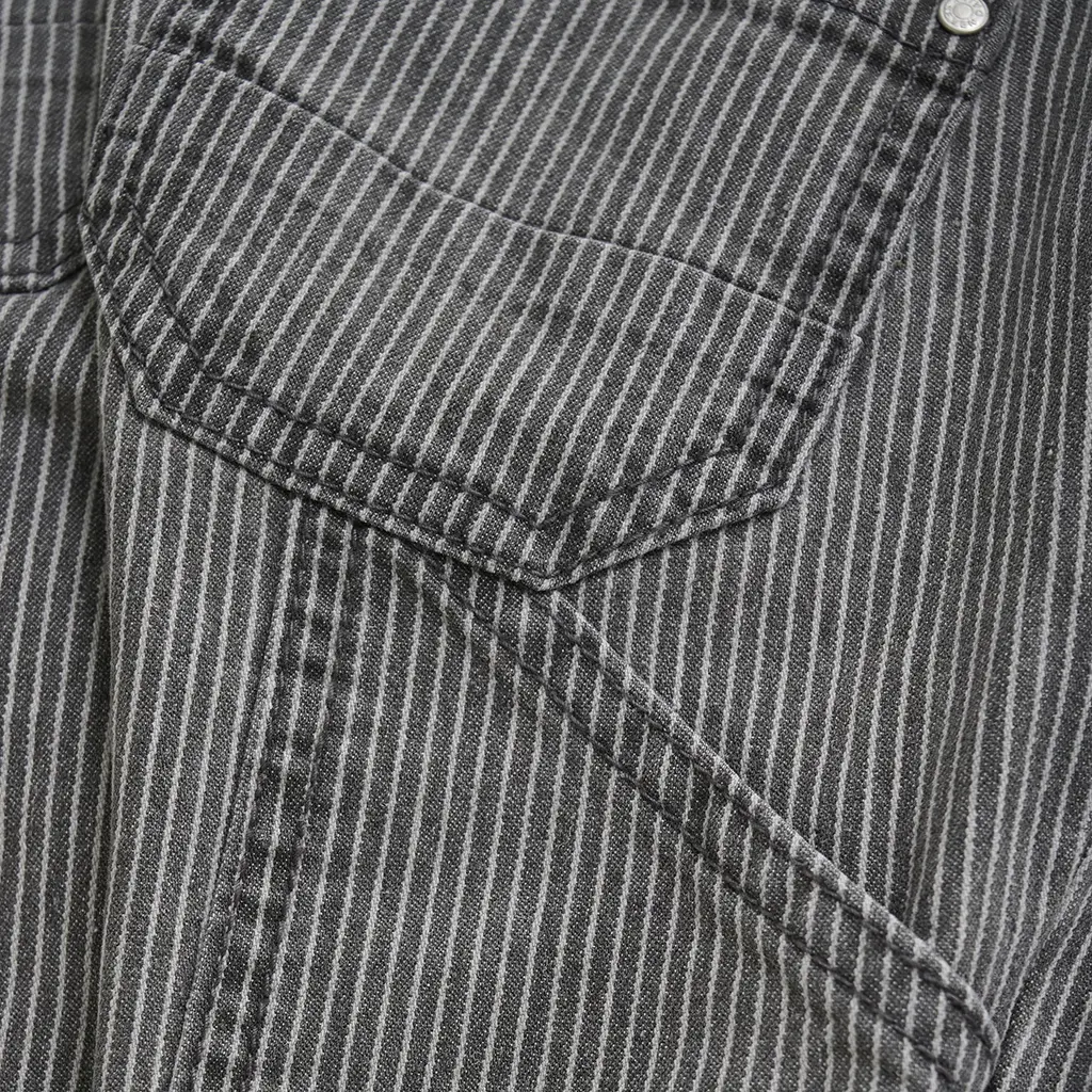 Broek stripes straight fit (phantom)