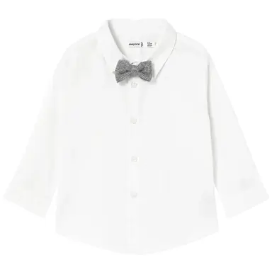 Overhemd met strikje (ivory)
