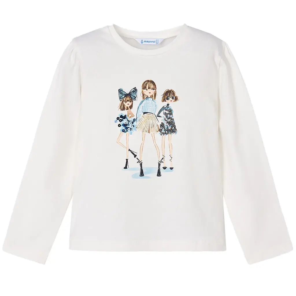 Longsleeve (cream-navy)