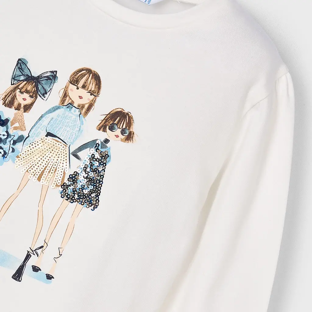 Longsleeve (cream-navy)