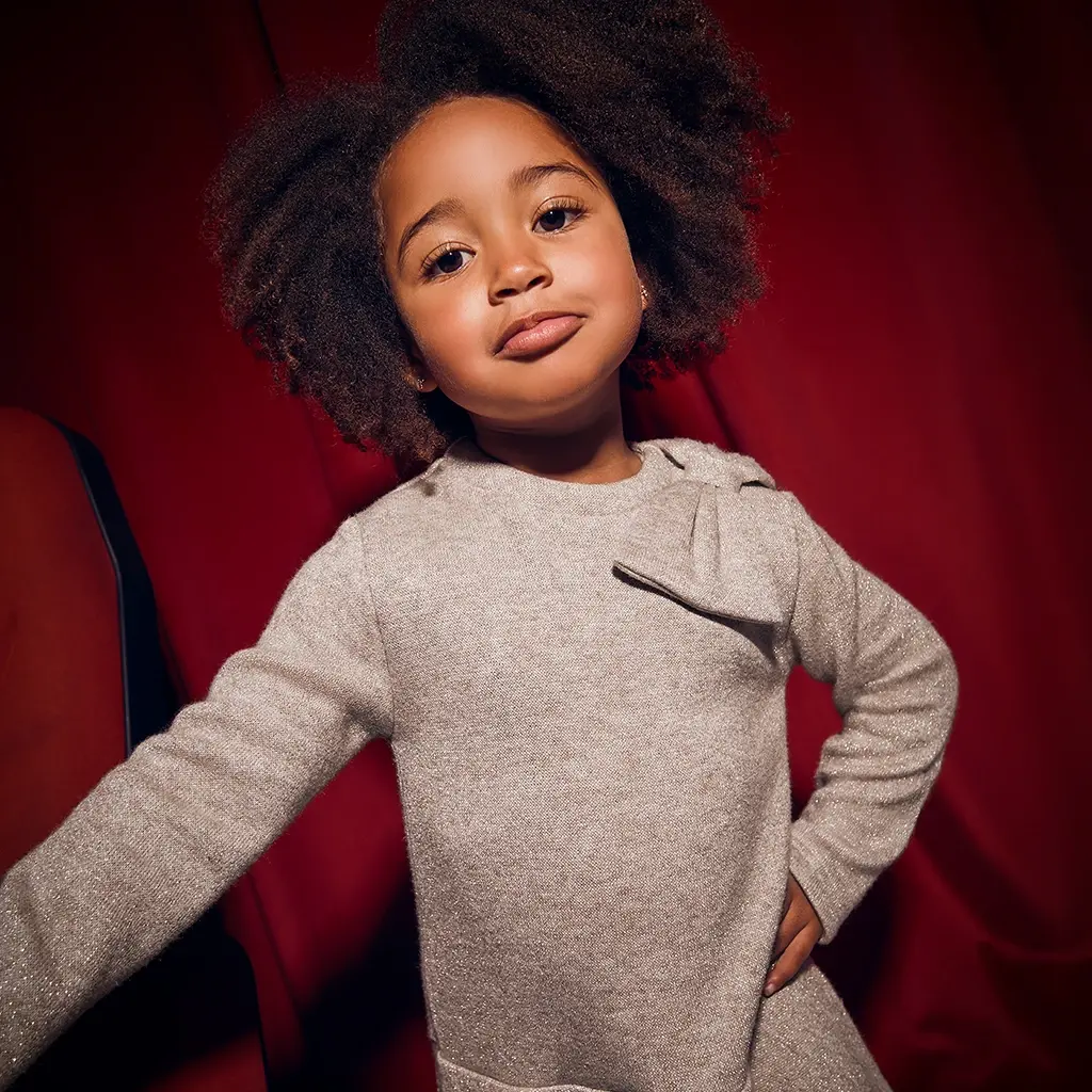 Jurk glitter (toffee)