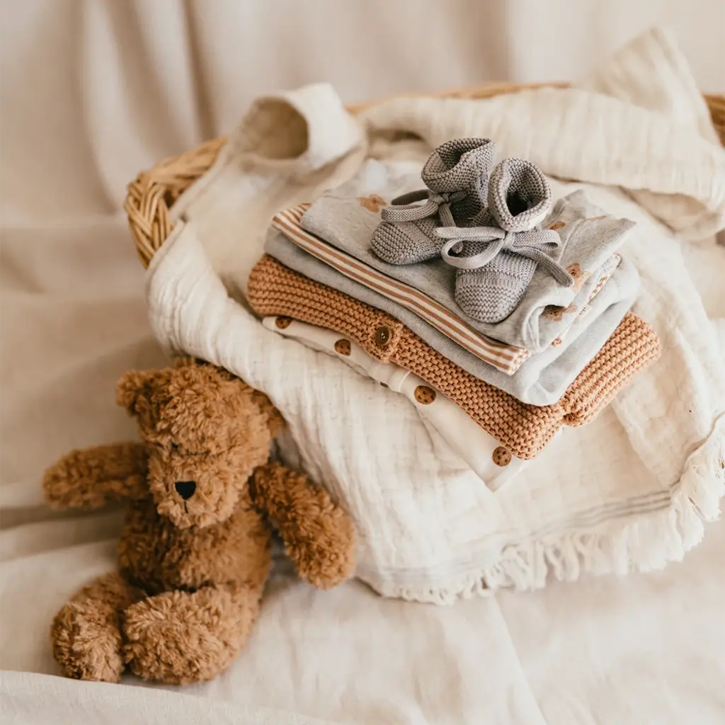 Gebreide slofjes (steel)