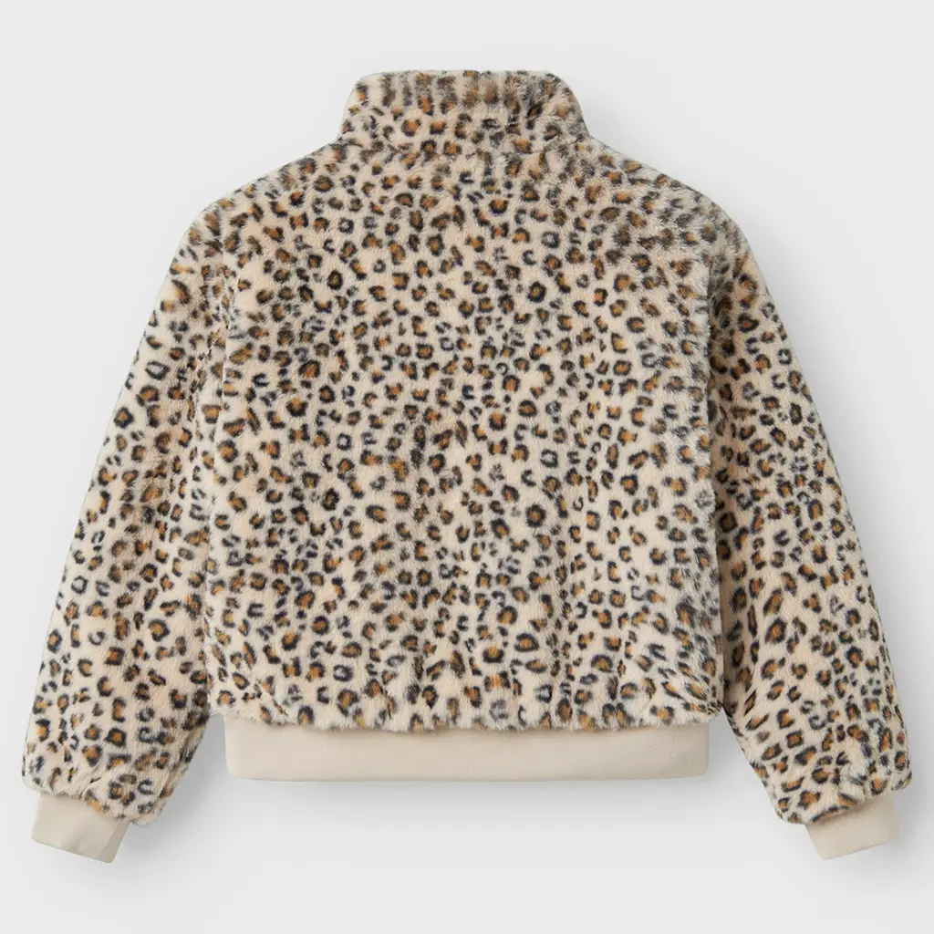 Winterjas fake fur Mila (oxford tan leo)