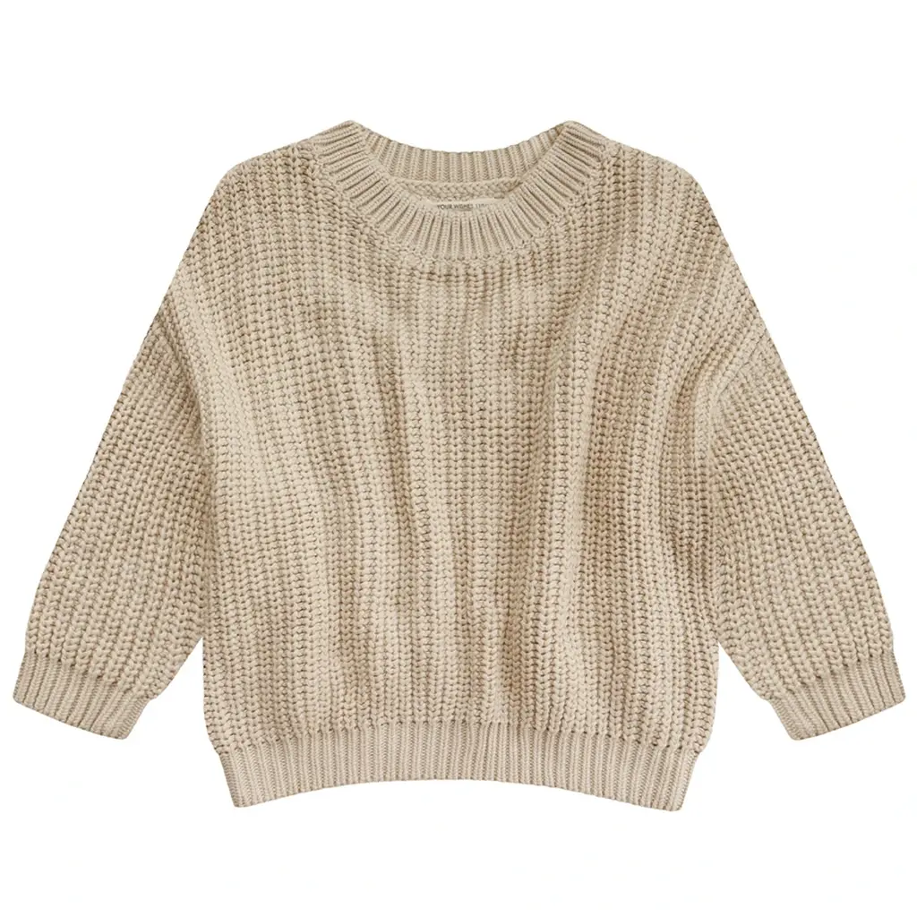 Gebreide trui (sand)