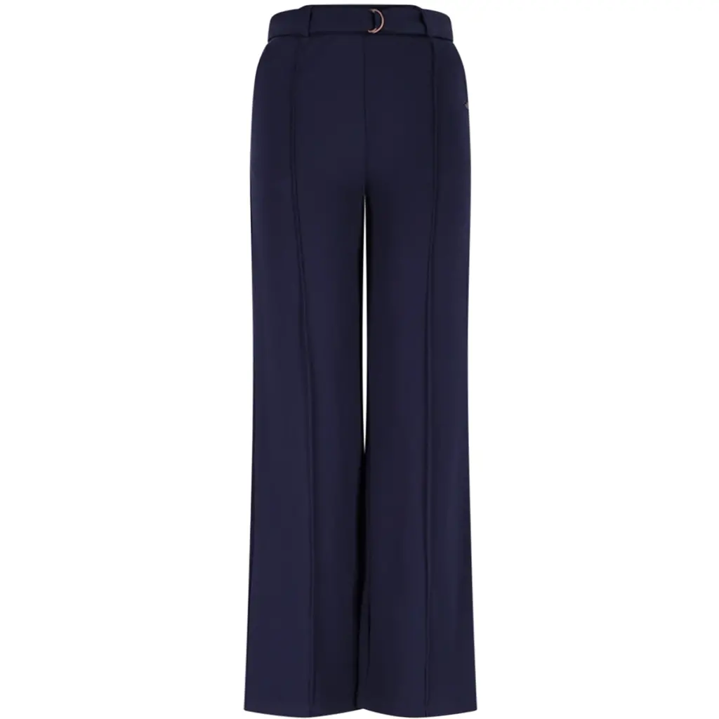 Broek met riempje Salet interlock (navy blazer)