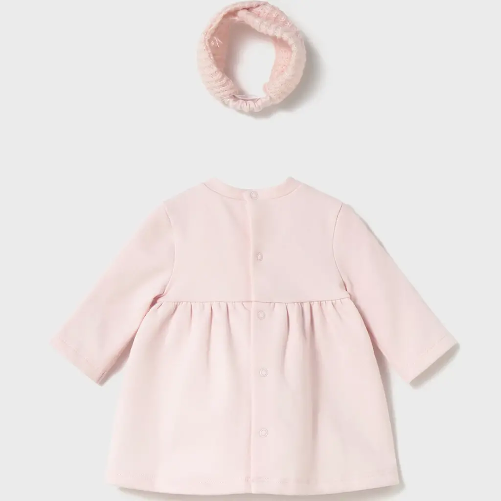 Jurkje met haarbandje (baby rose)