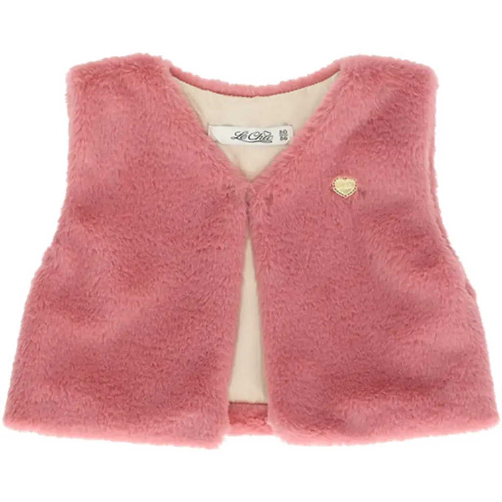 Giletje Eloisy furry (sweet cerise)