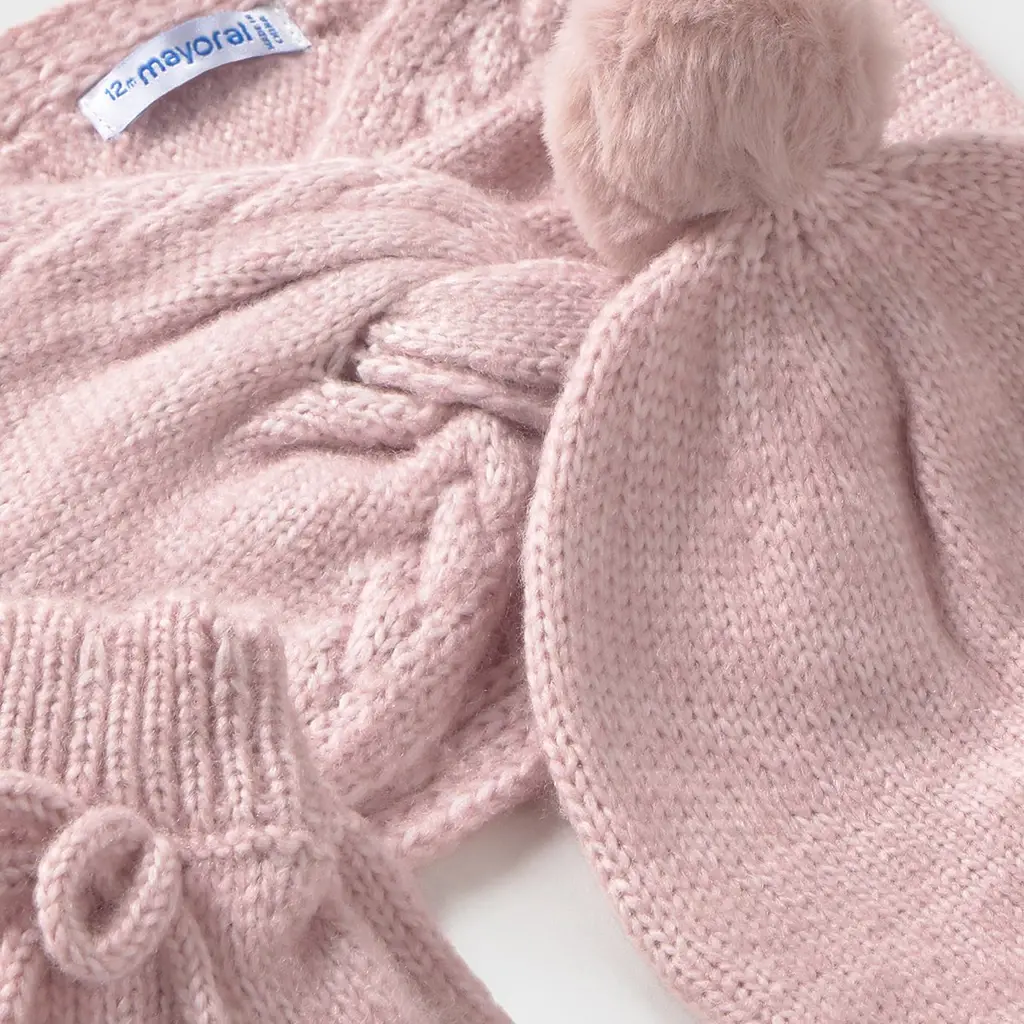 Set muts, sjaaltje en wanten (crystal)