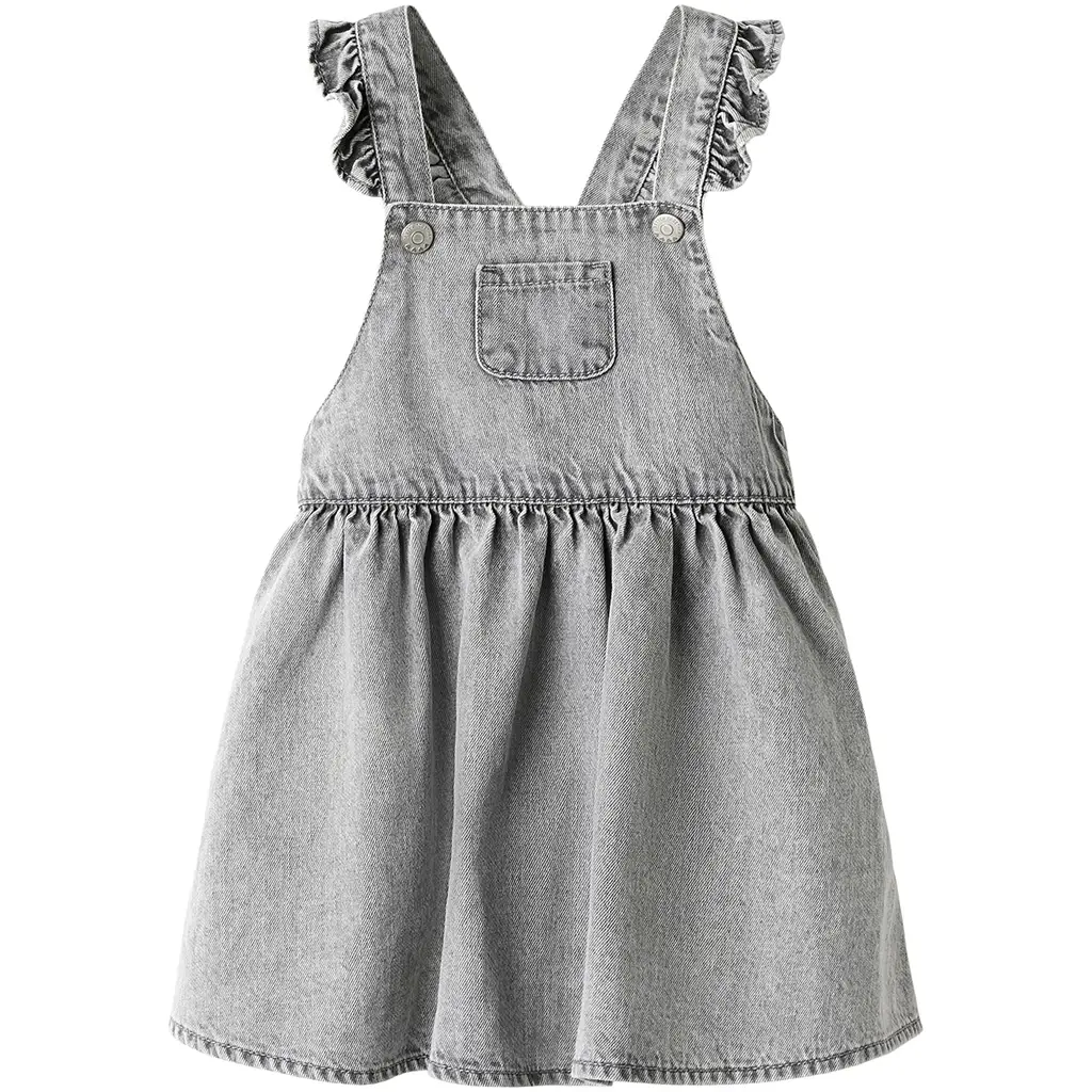 Spijkerjurkje salopette Alli (light grey denim)