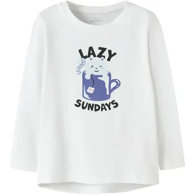 Longsleeve Vix (bright white cat cup)