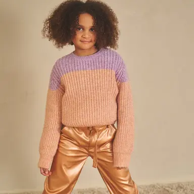 Broek Simona fake leather (taupe)