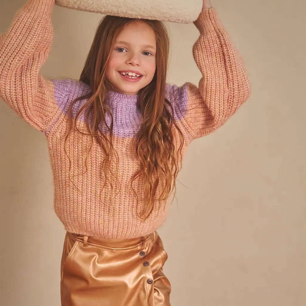 Skort Simay fake leather (taupe)