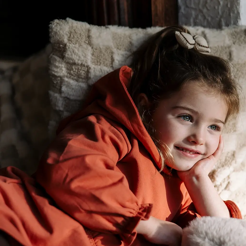 Jurk hoodie Valentina (rust red)