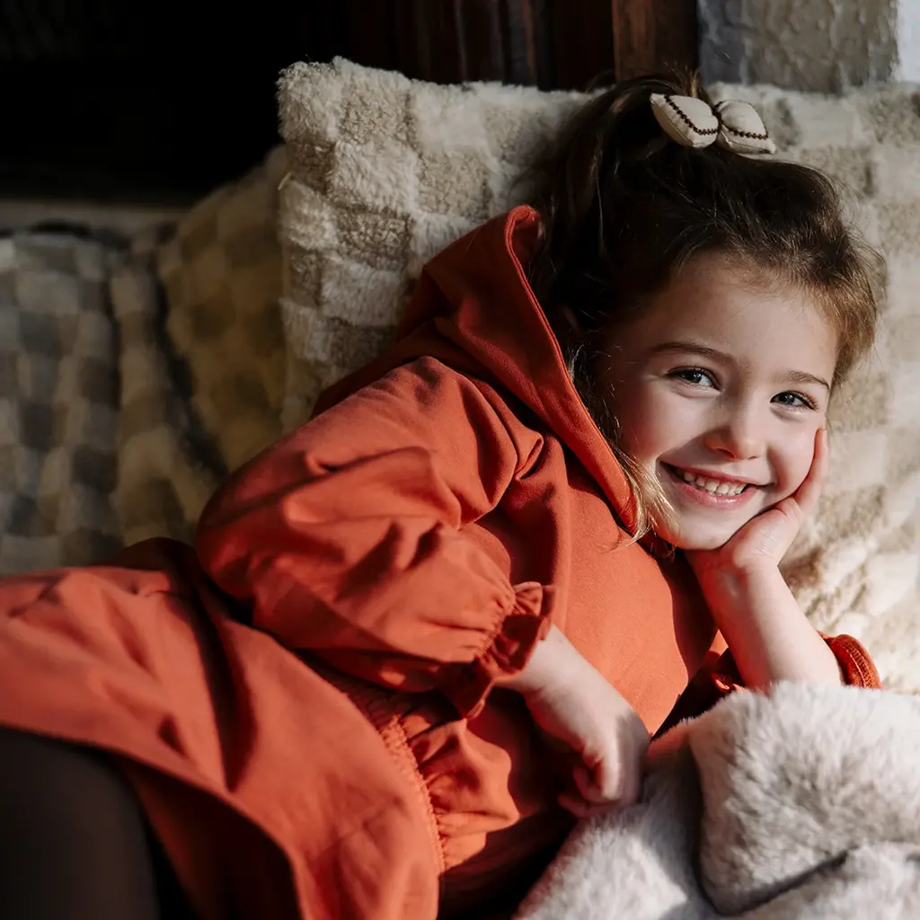 Jurk hoodie Valentina (rust red)