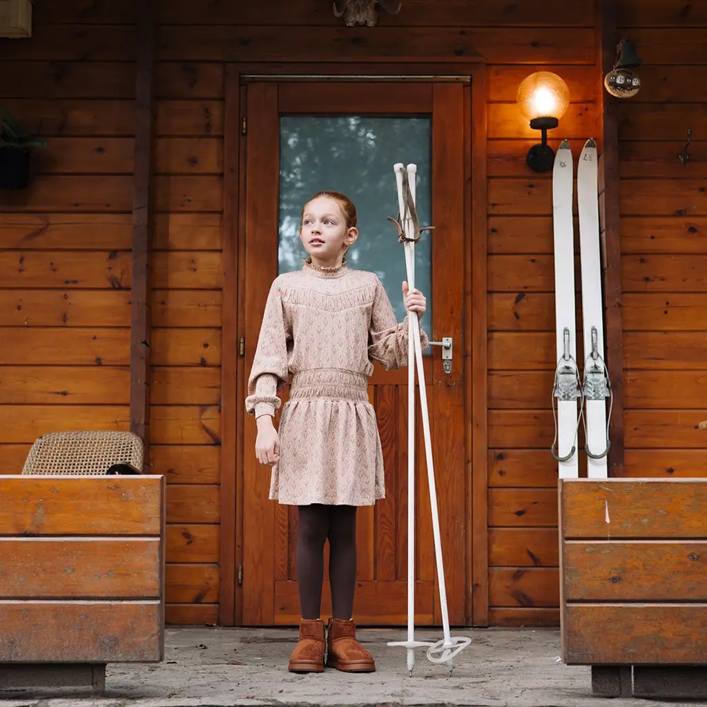 Jurk Tabby (aop red flower)