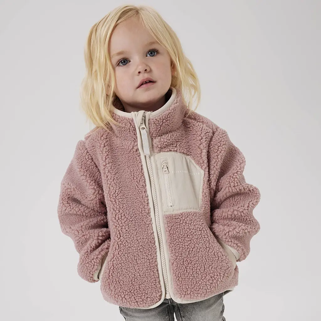 Winterjas teddy Mattia (woodrose)