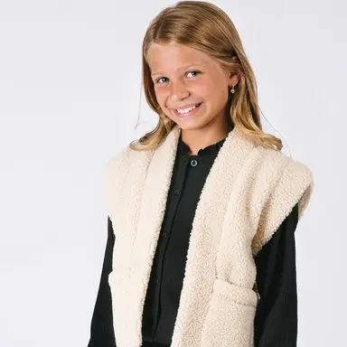 Gilet Georgie teddy (ecru)