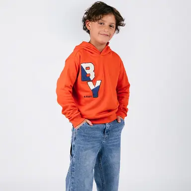 Trui hoodie Sep (red clay)