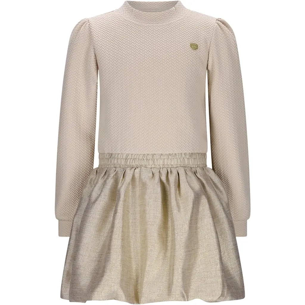 Jurk Salloon glitter (café au lait)