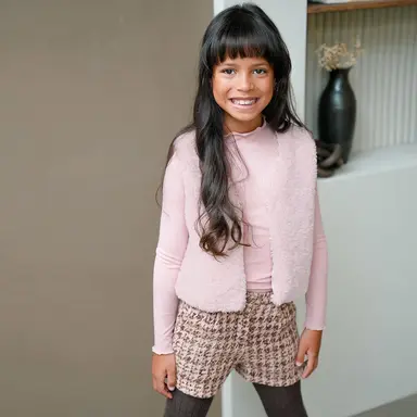 Gilet Diam faux fur (old pink)