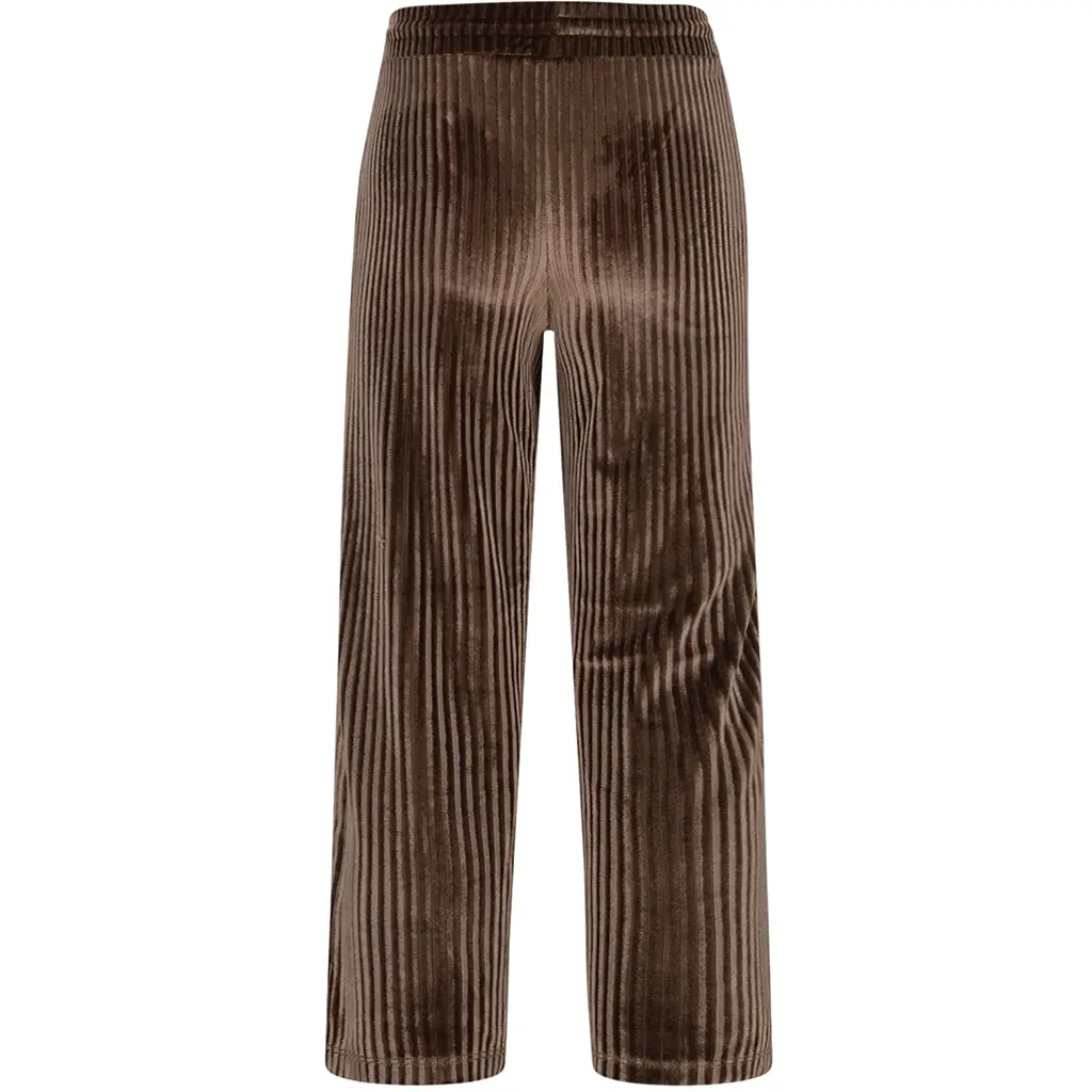 Broek Fem velvet wide fit (choco)