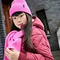 Tumble 'N Dry Set muts en sjaal (pink glo)
