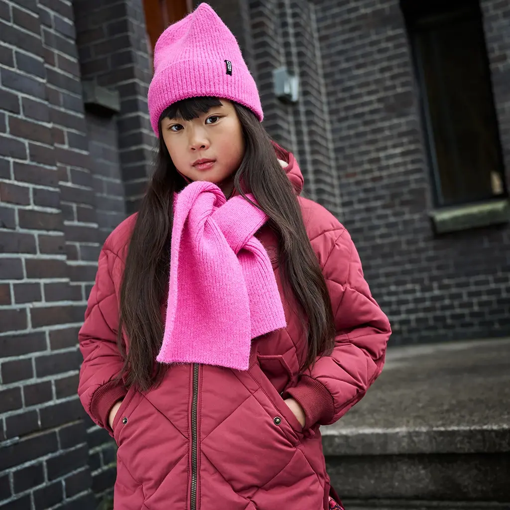 Set muts en sjaal (pink glo)