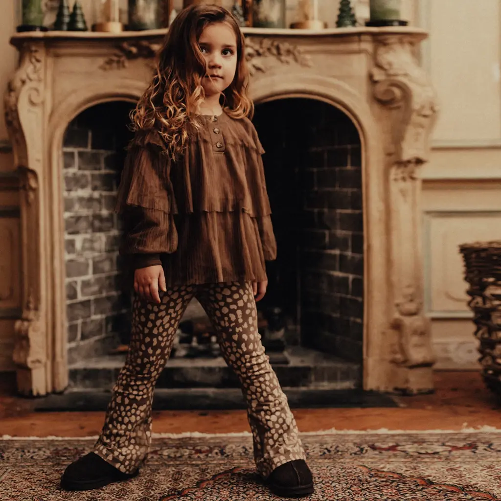 Broek flared Preda (sand desert aop)