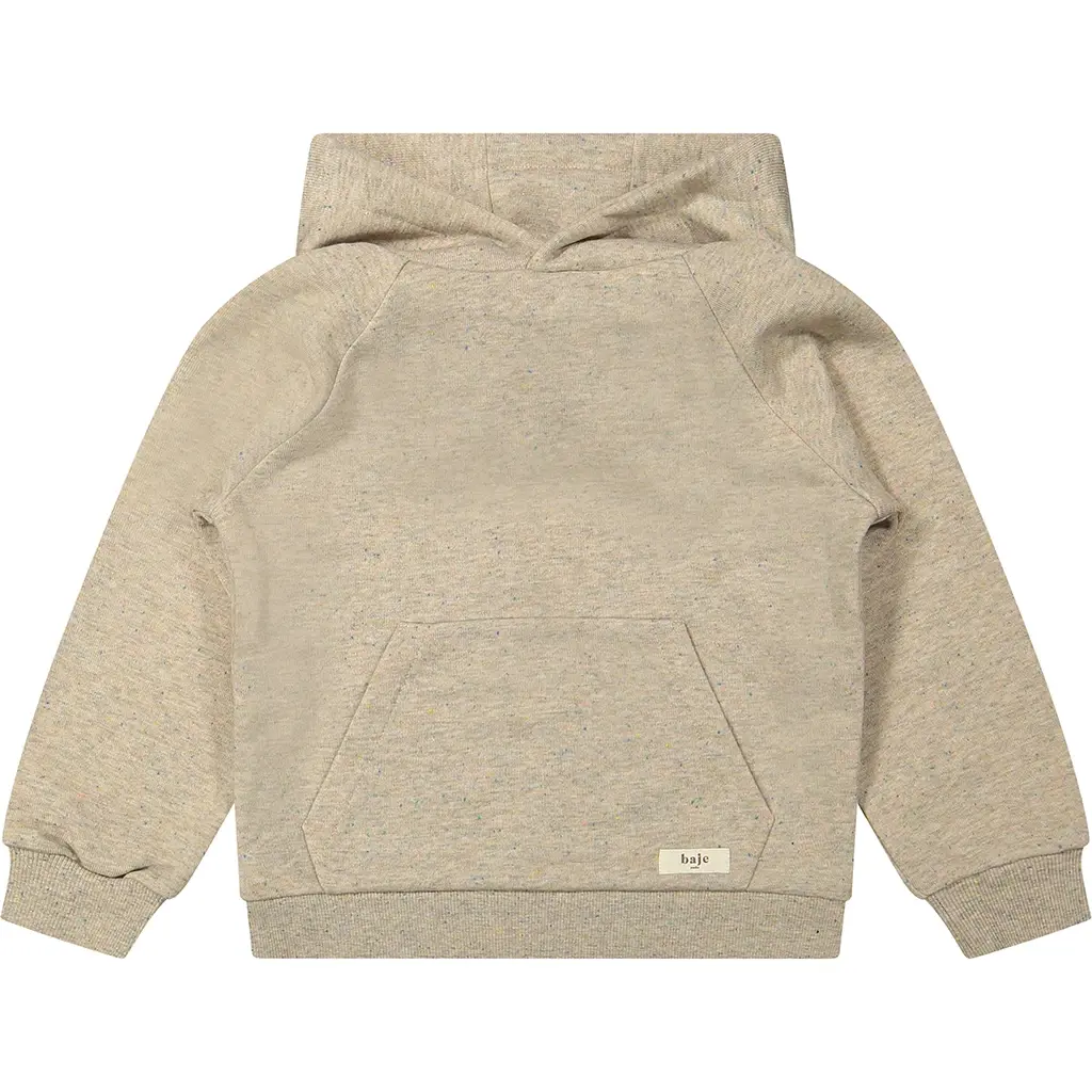 Trui hoodie Prez (sand melange multicolor)