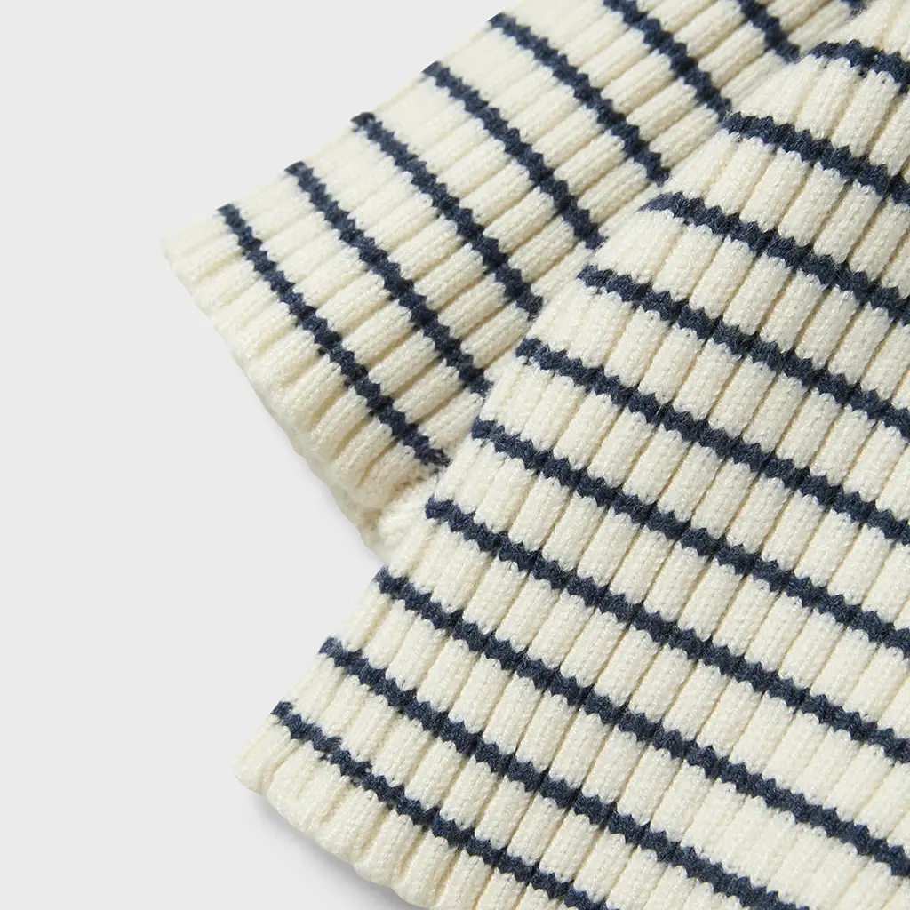 Gebreid truitje Ostripe (insignia blue/cloud dancer)