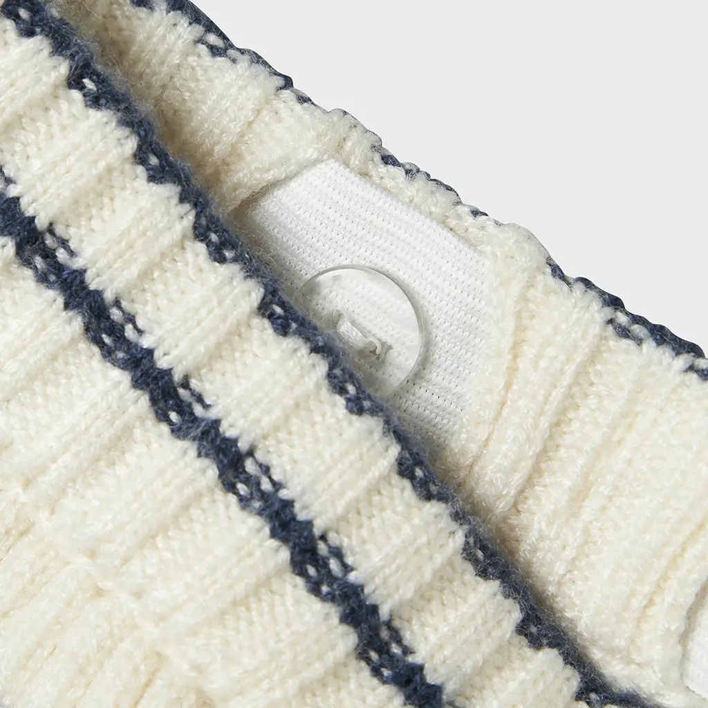 Gebreid broekje Ostripe (insignia blue/cloud dancer)