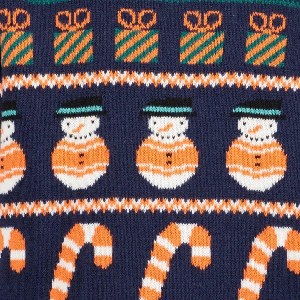Gebreide Kerst trui (night blue)