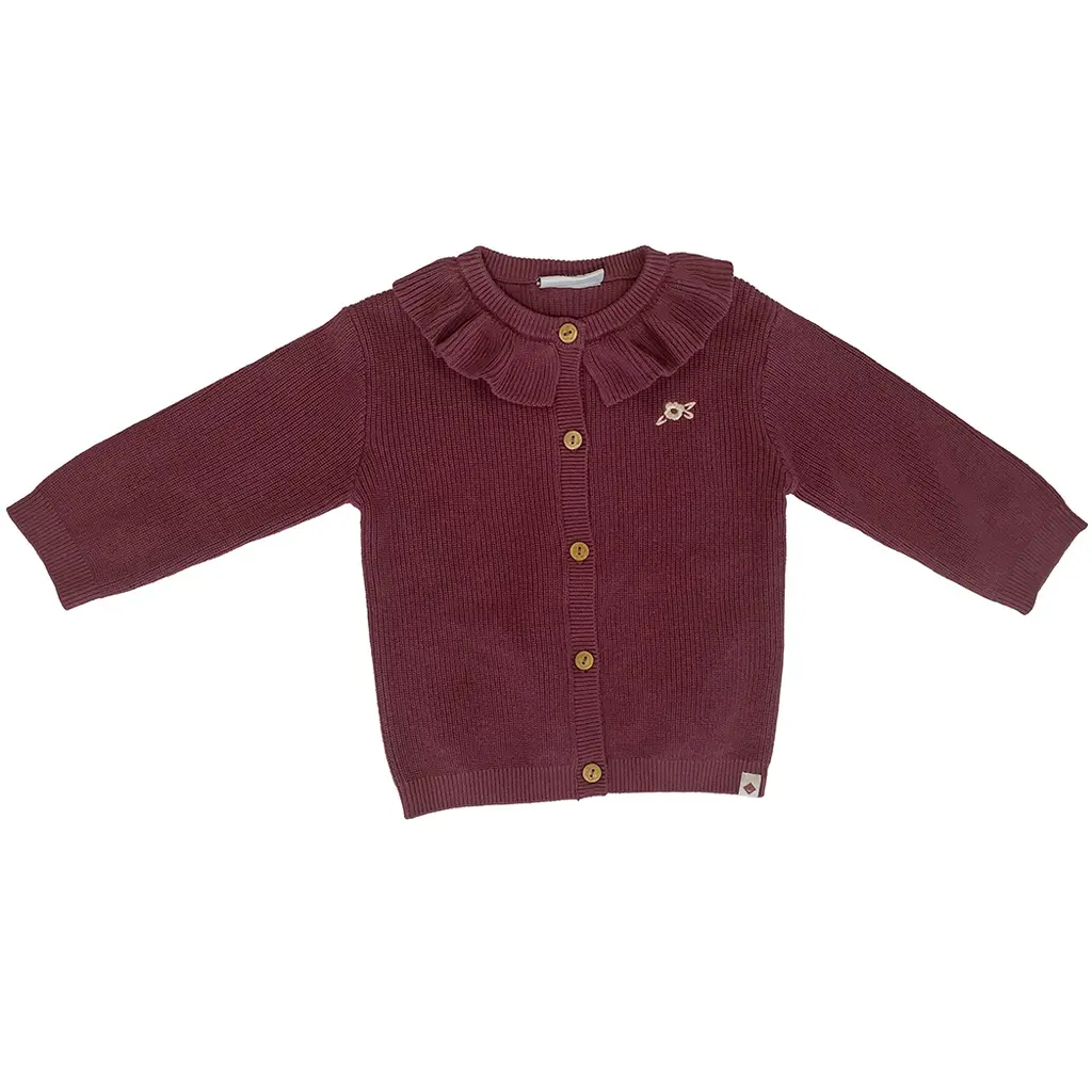 Gebreid vestje (burgundy)