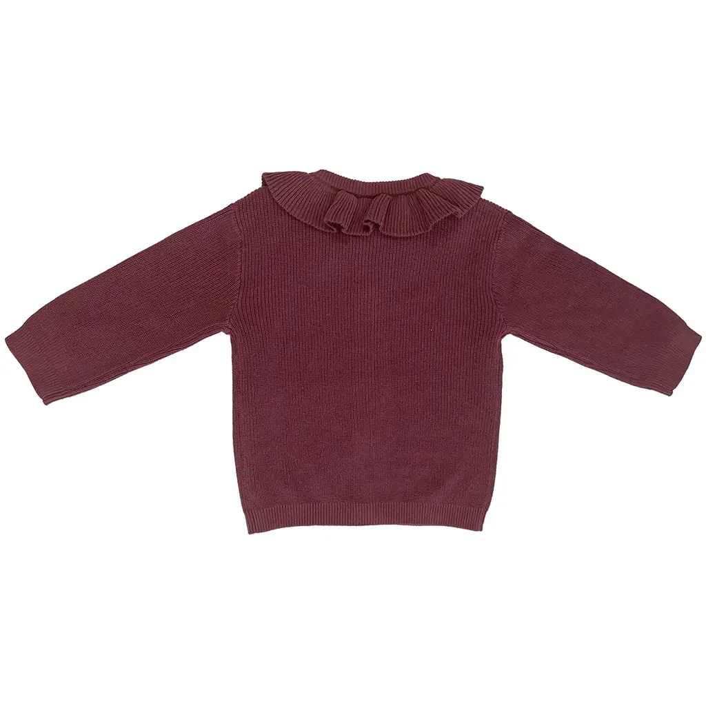 Gebreid vestje (burgundy)