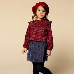 Rokje velvet (dark blue)