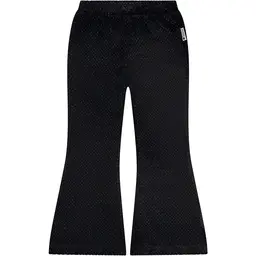 Broek flared velvet glitter (blackboard)