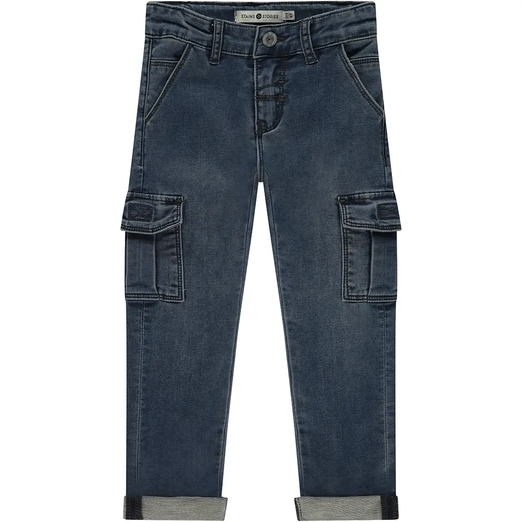 Spijkerbroek worker (navy blue denim)
