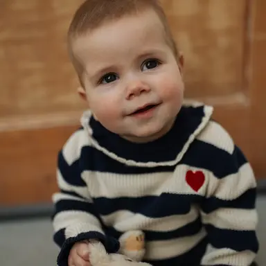 Gebreid truitje (indigo)