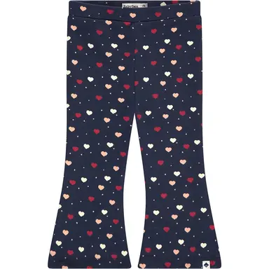 Broekje flared hearts (indigo)